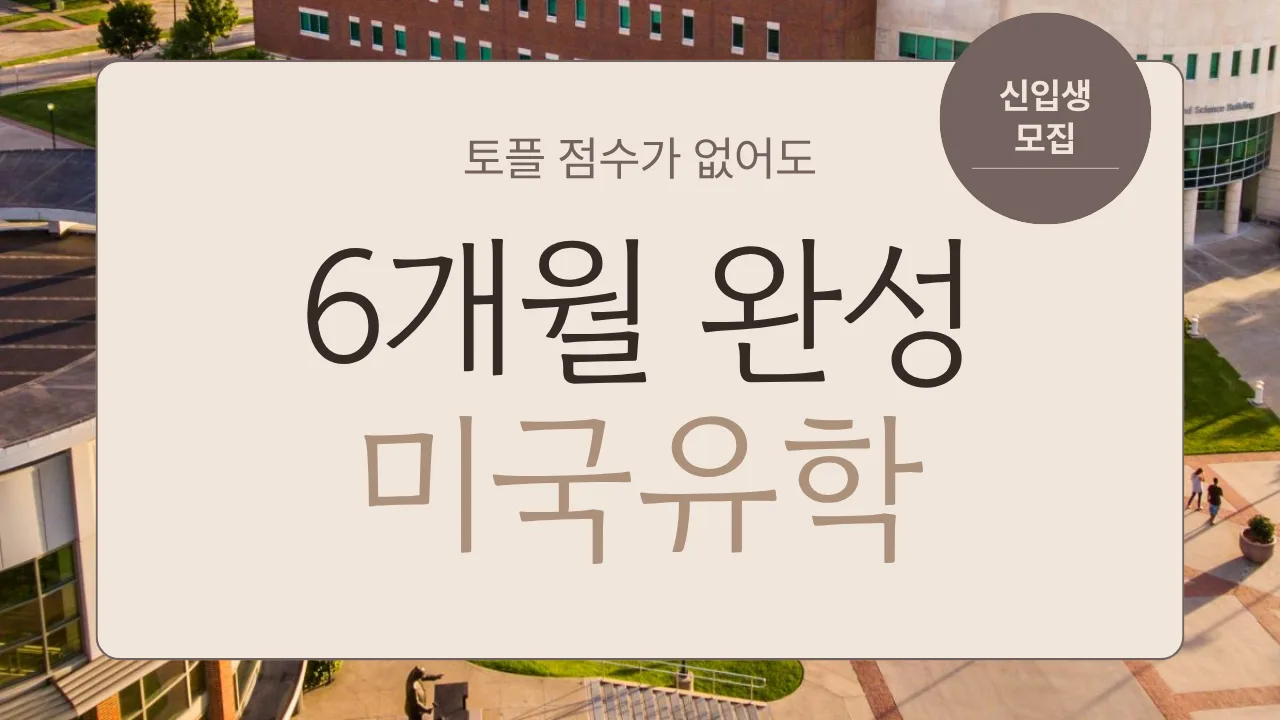 6개월 완성 미국유학